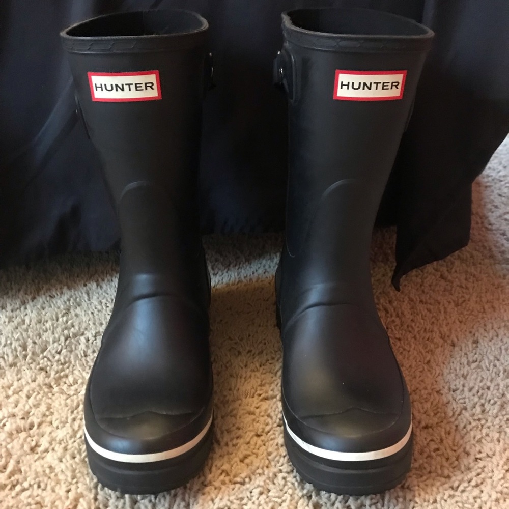 Black Matte Short Hunter Boots